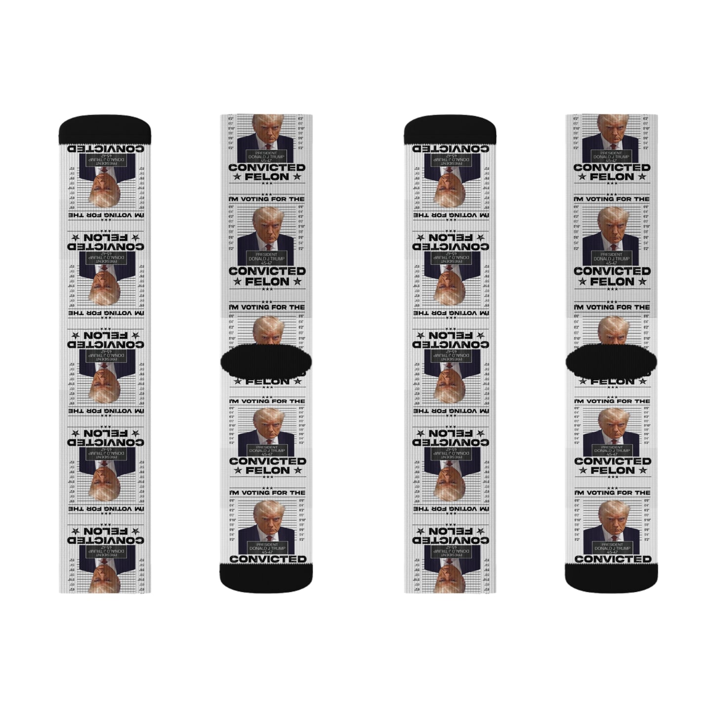 Trump Mug Shot Socks