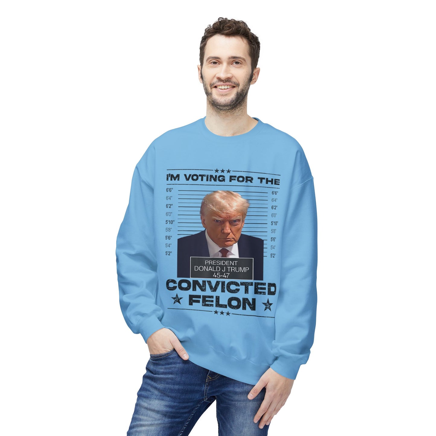 I'm Voting for the Convicted Felon -Unisex Softstyle Sweatshirt