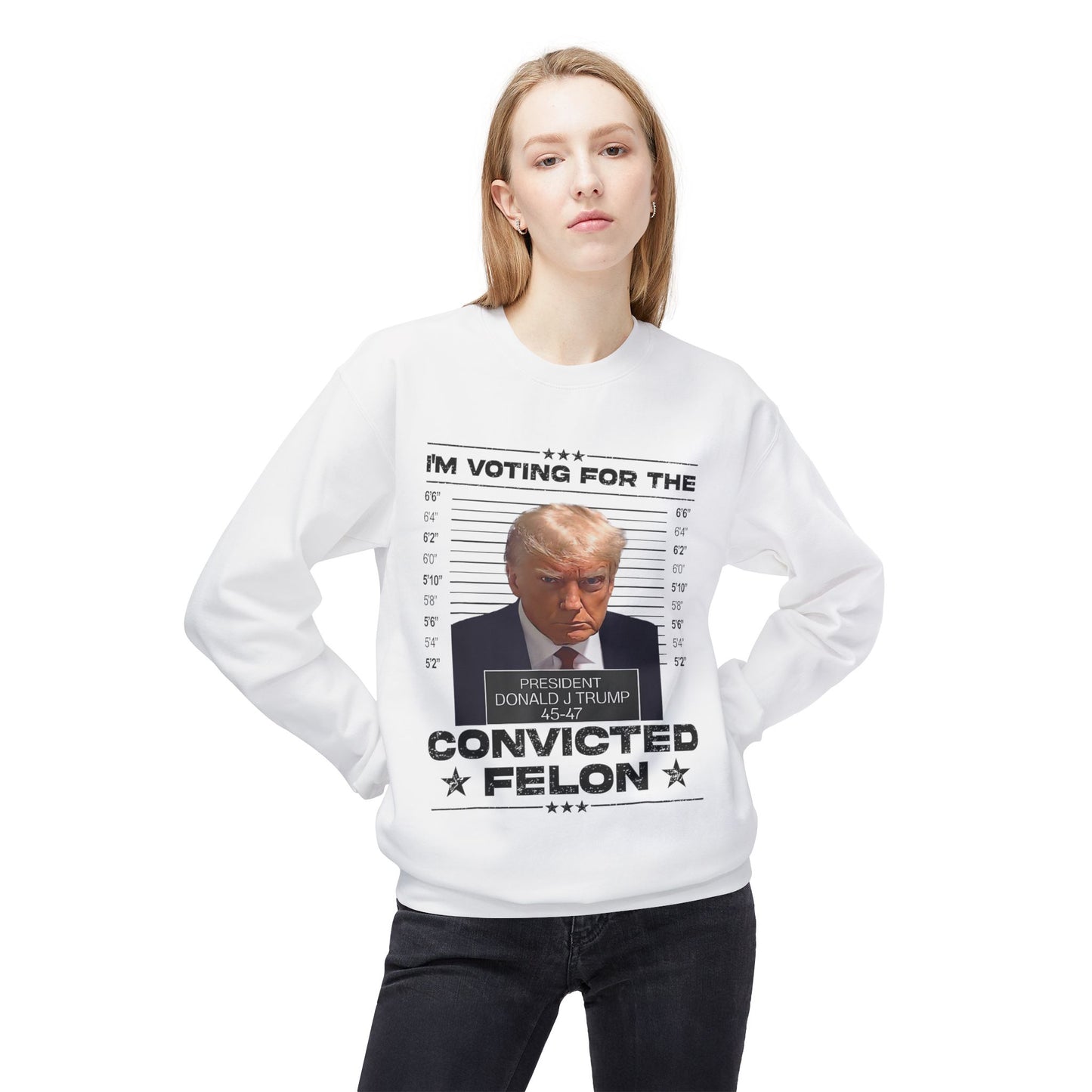 I'm Voting for the Convicted Felon -Unisex Softstyle Sweatshirt