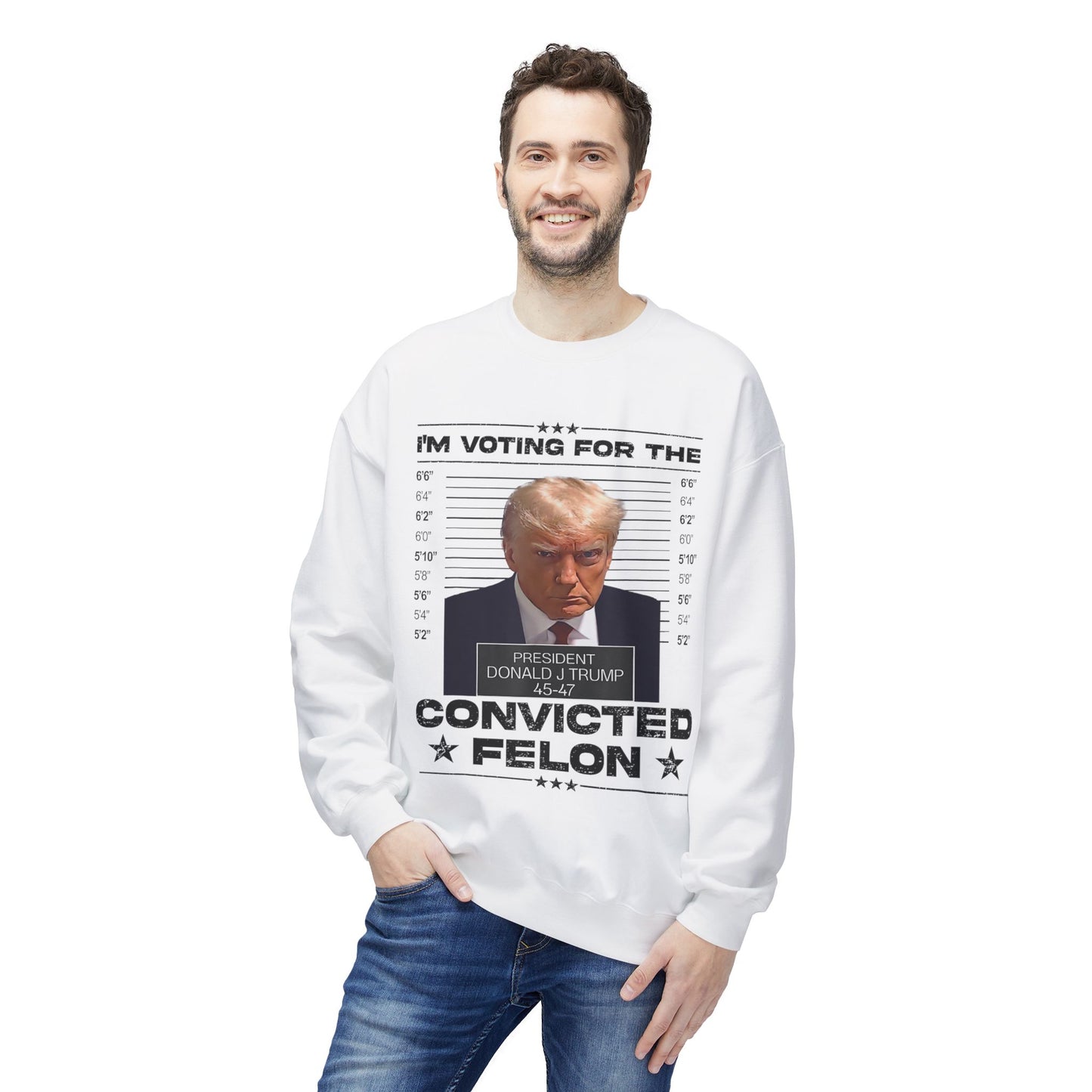 I'm Voting for the Convicted Felon -Unisex Softstyle Sweatshirt