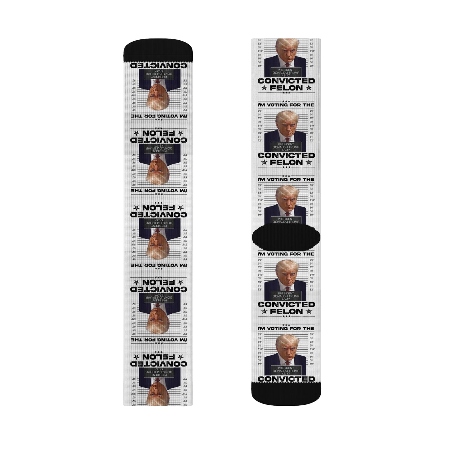 Trump Mug Shot Socks