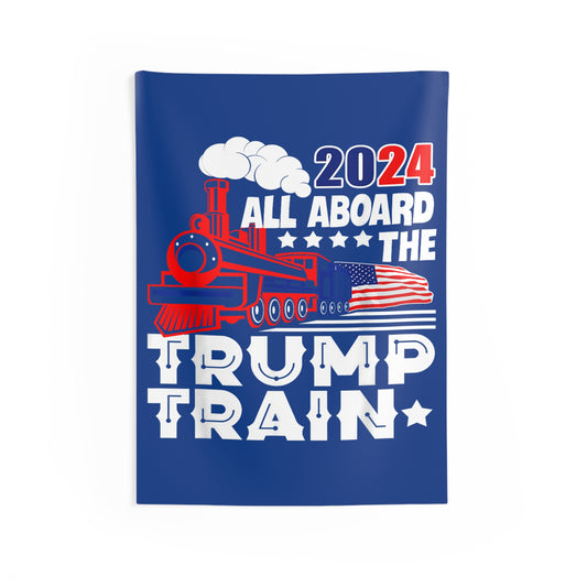 Trump Train All Aboard Indoor Wall Tapestries