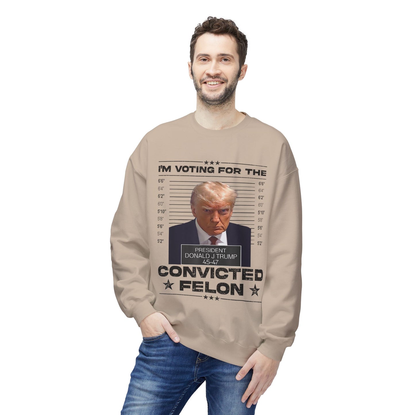 I'm Voting for the Convicted Felon -Unisex Softstyle Sweatshirt