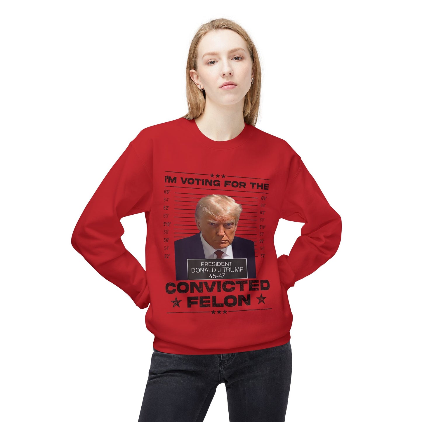 I'm Voting for the Convicted Felon -Unisex Softstyle Sweatshirt