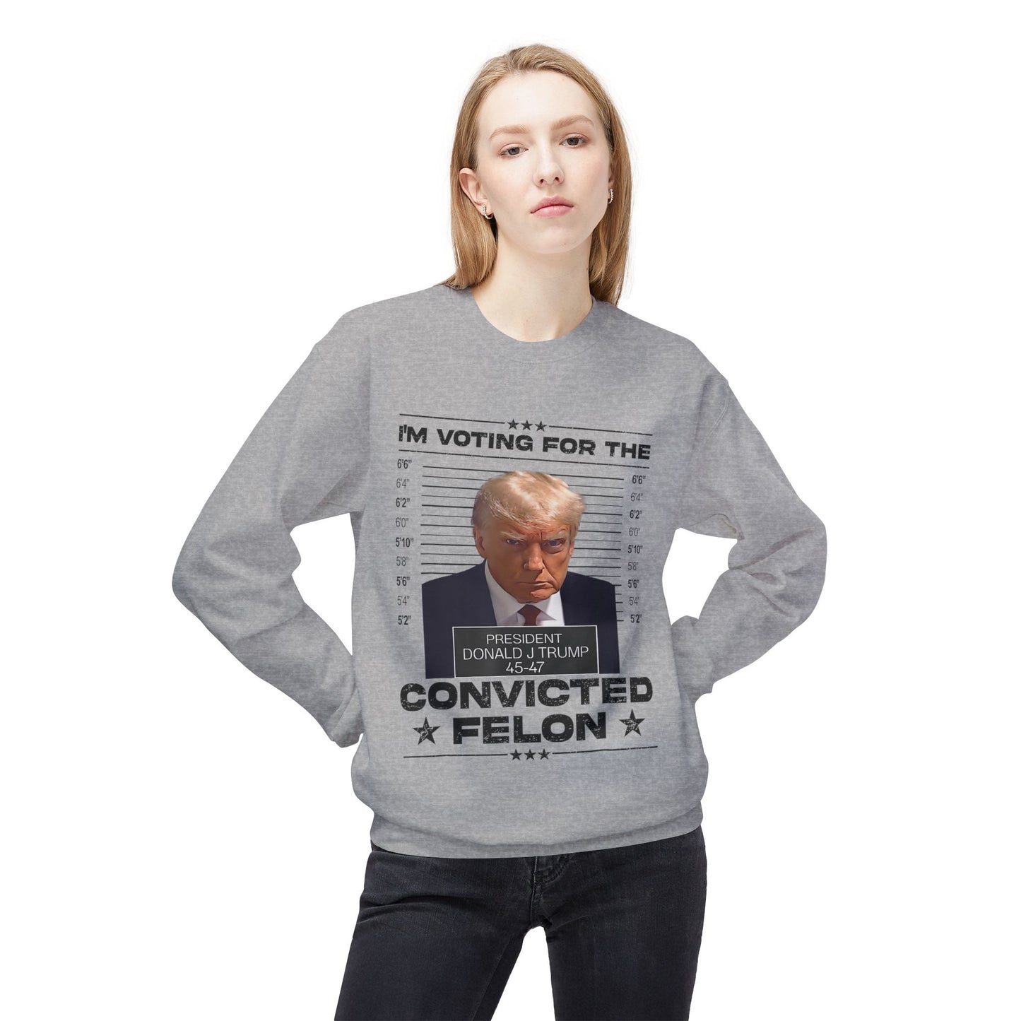 I'm Voting for the Convicted Felon -Unisex Softstyle Sweatshirt