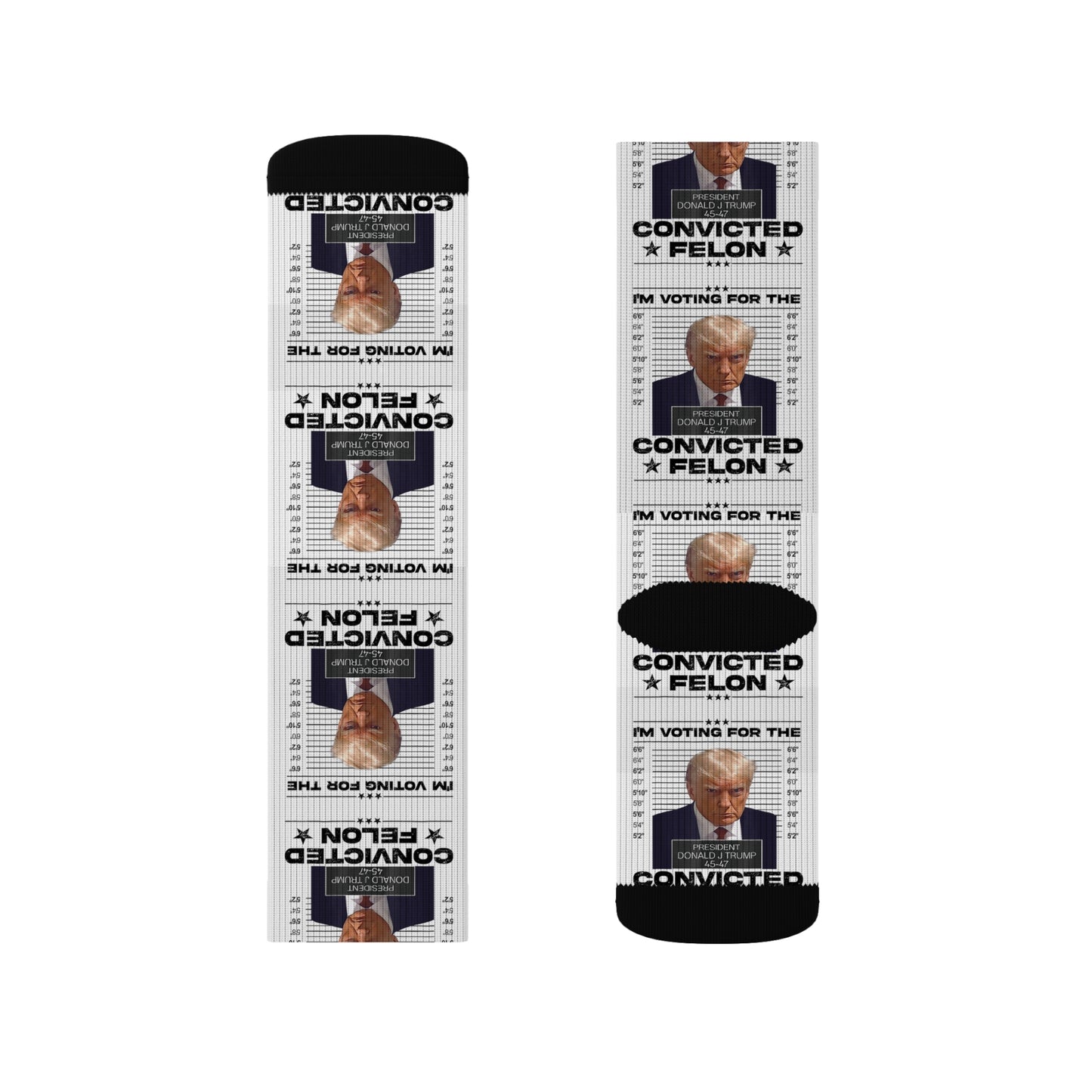 Trump Mug Shot Socks