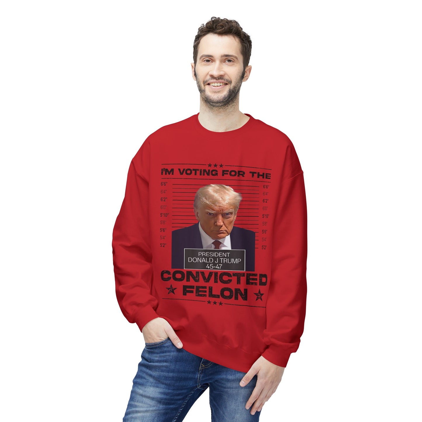 I'm Voting for the Convicted Felon -Unisex Softstyle Sweatshirt